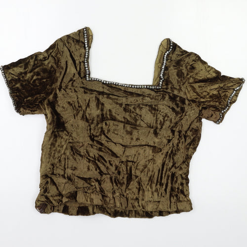 Preworn Womens Beige   Basic Blouse Size M