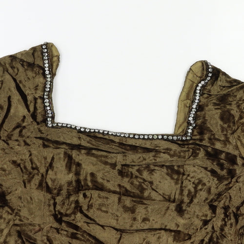 Preworn Womens Beige   Basic Blouse Size M