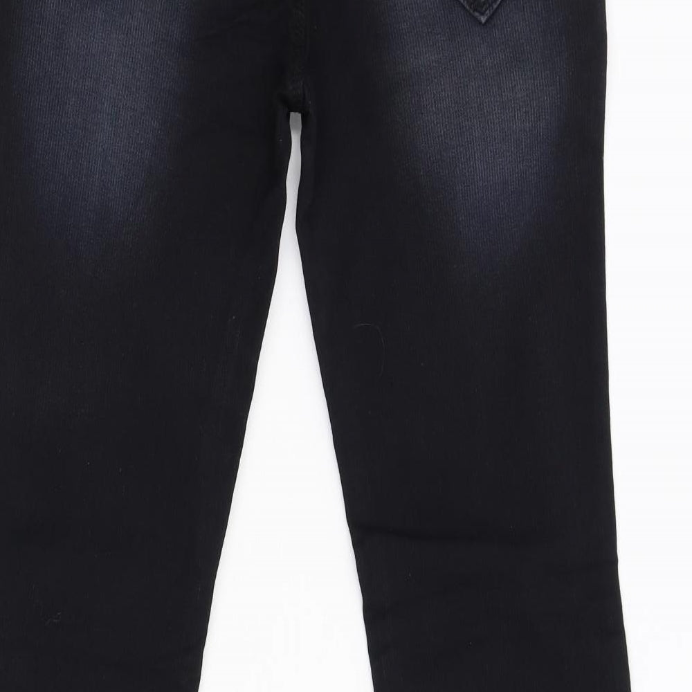 Leogus Mens Black  Corduroy Skinny Jeans Size 34 L31 in