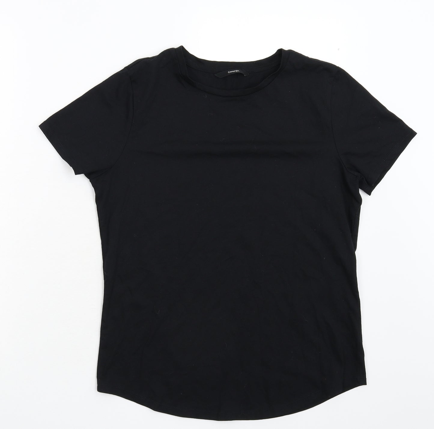 George Womens Black   Basic T-Shirt Size 12