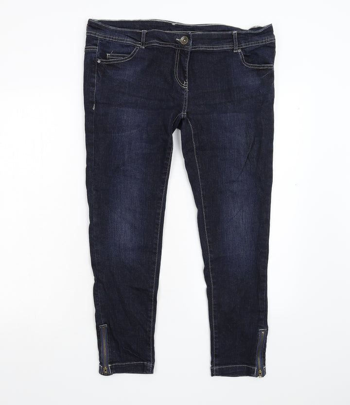 Nuon Womens Blue Denim Capri Jeans Size 12 L26 in