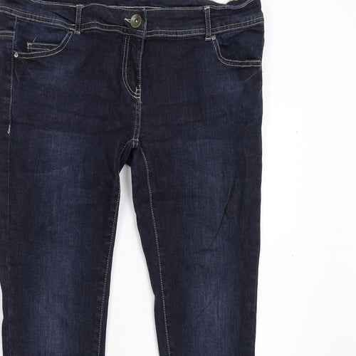 Nuon Womens Blue  Denim Capri Jeans Size 12 L26 in
