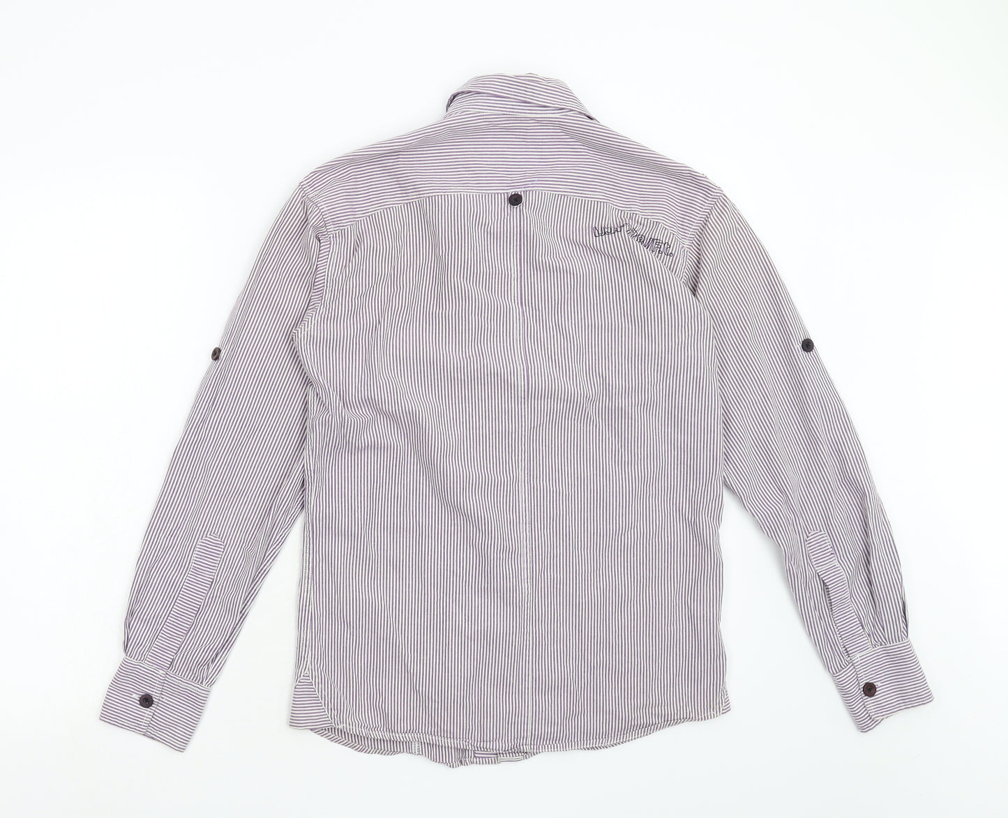 American Eagle Mens Purple Striped   Button-Up Size S