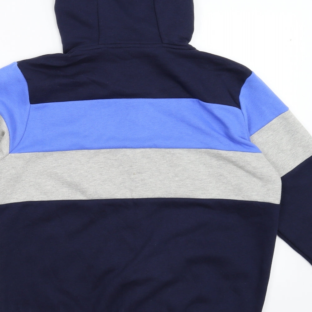 Cotton Traders Mens Blue  Fleece Full Zip Hoodie Size S