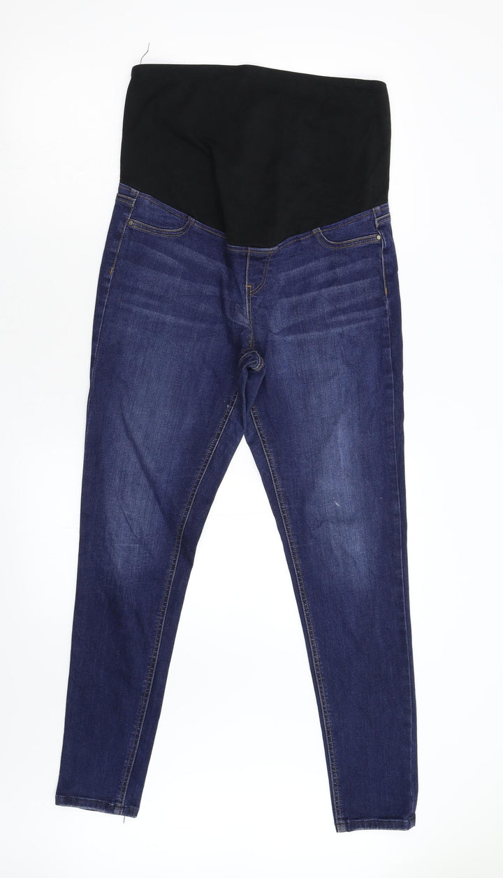 F&F Womens Blue Denim Skinny Jeans Size 12 L29 in