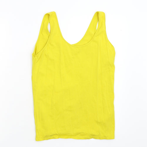 Primark Womens Yellow   Basic Tank Size 14