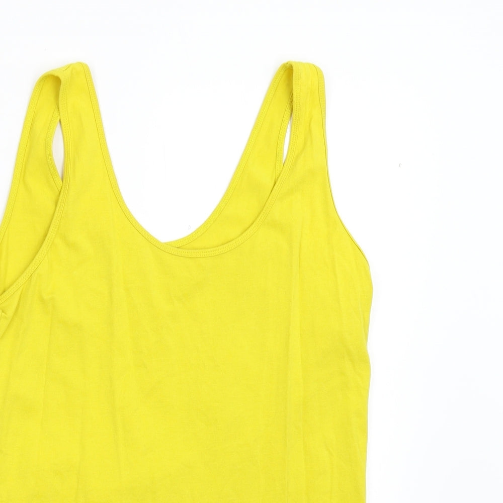 Primark Womens Yellow   Basic Tank Size 14