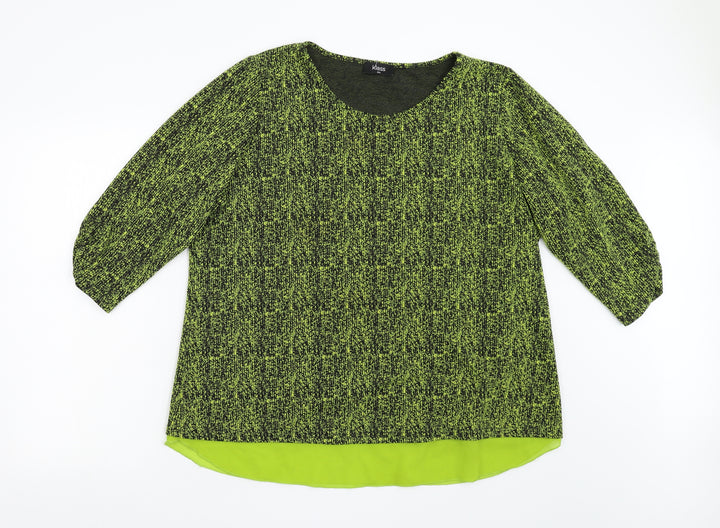 Klass Womens Green Pullover Jumper Size 2XL