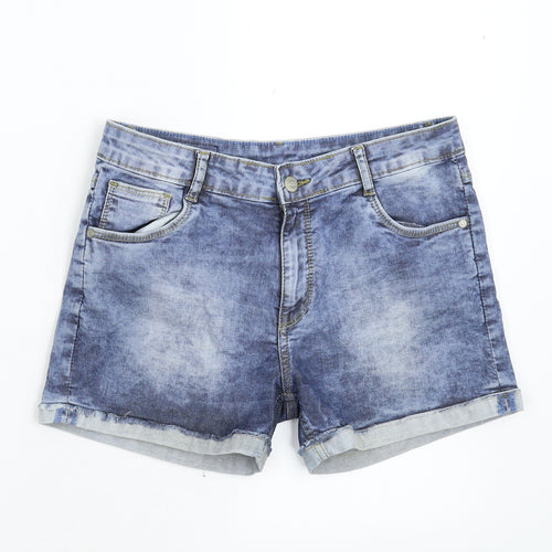 1990 Womens Blue  Denim Utility Shorts Size 34