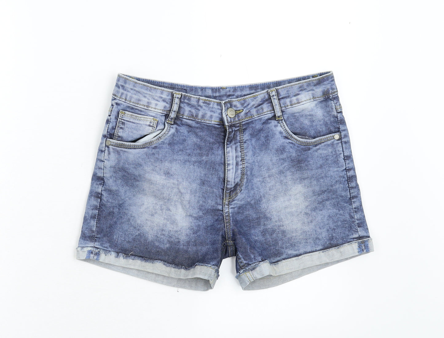 1990 Womens Blue  Denim Utility Shorts Size 34