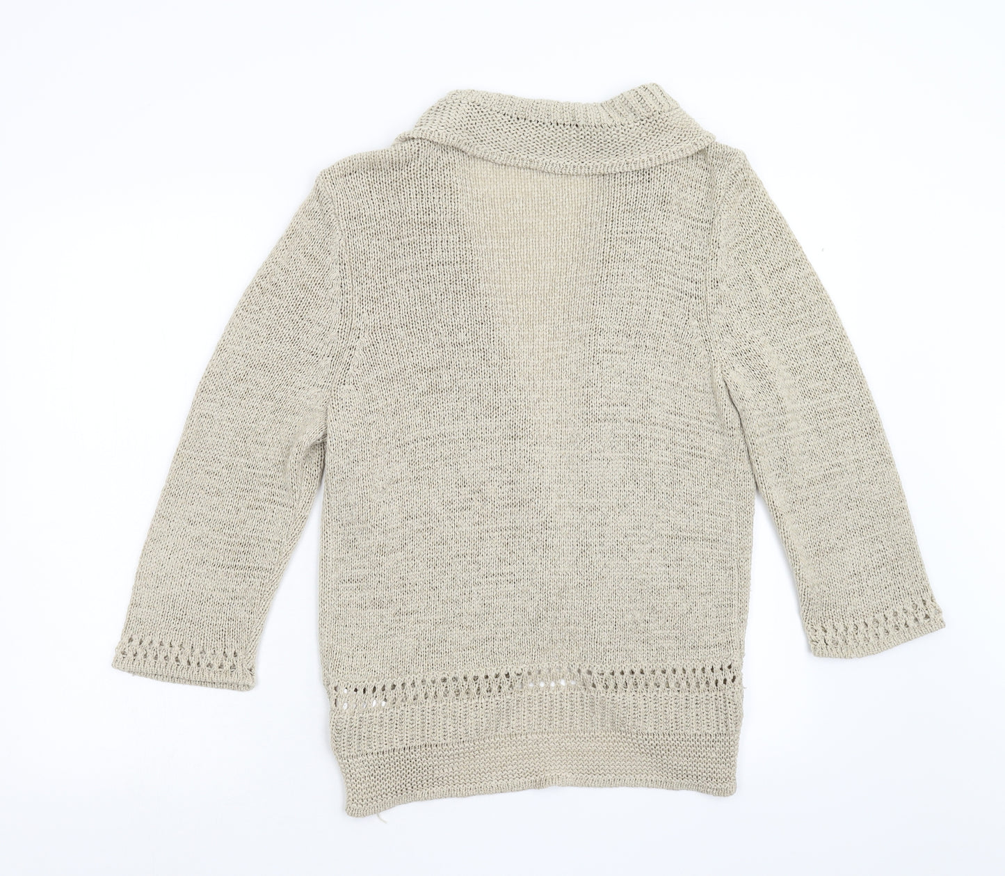 Matalan Womens Beige  Knit Cardigan Jumper Size 18
