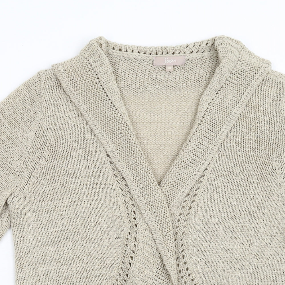 Matalan Womens Beige  Knit Cardigan Jumper Size 18