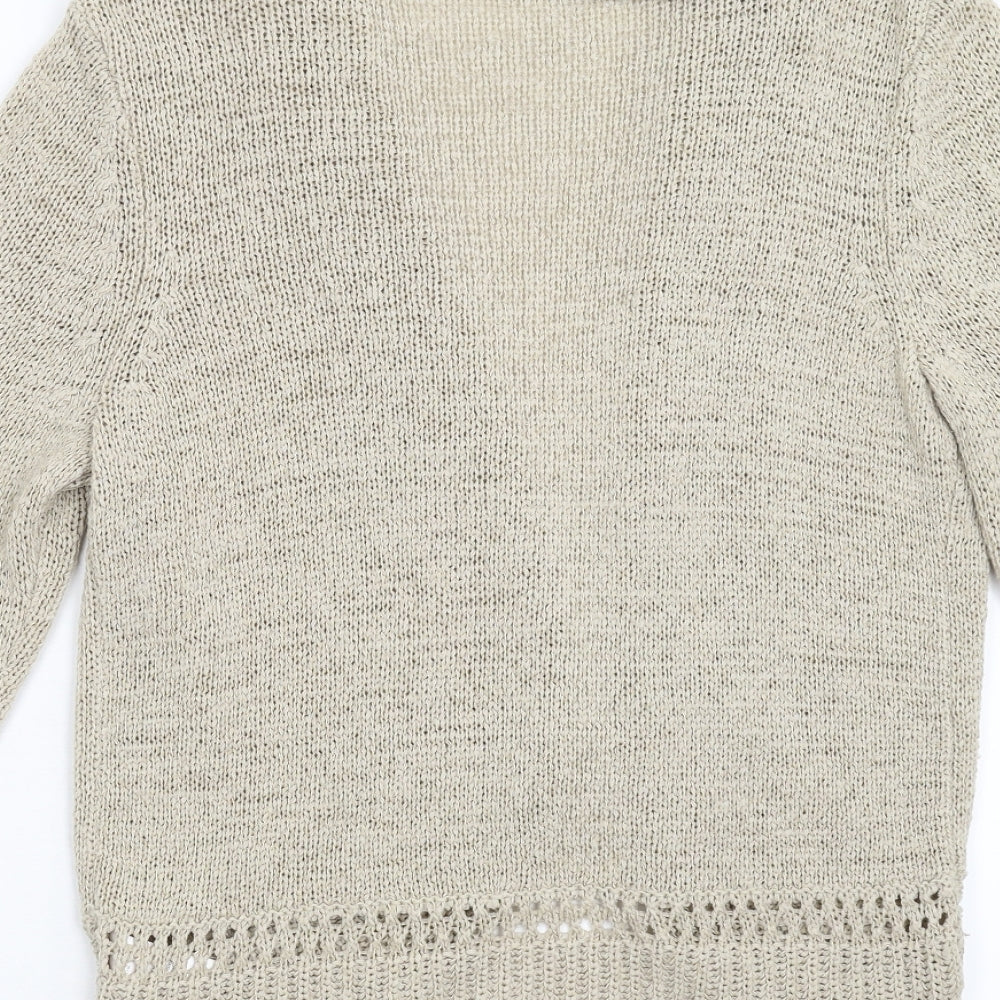 Matalan Womens Beige  Knit Cardigan Jumper Size 18