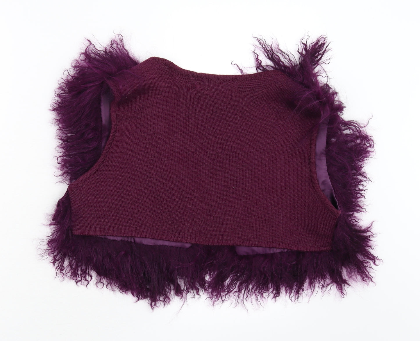 Forever Unique Womens Purple   Shrug Jumper Size M  - Mongolian Sheep Fleece