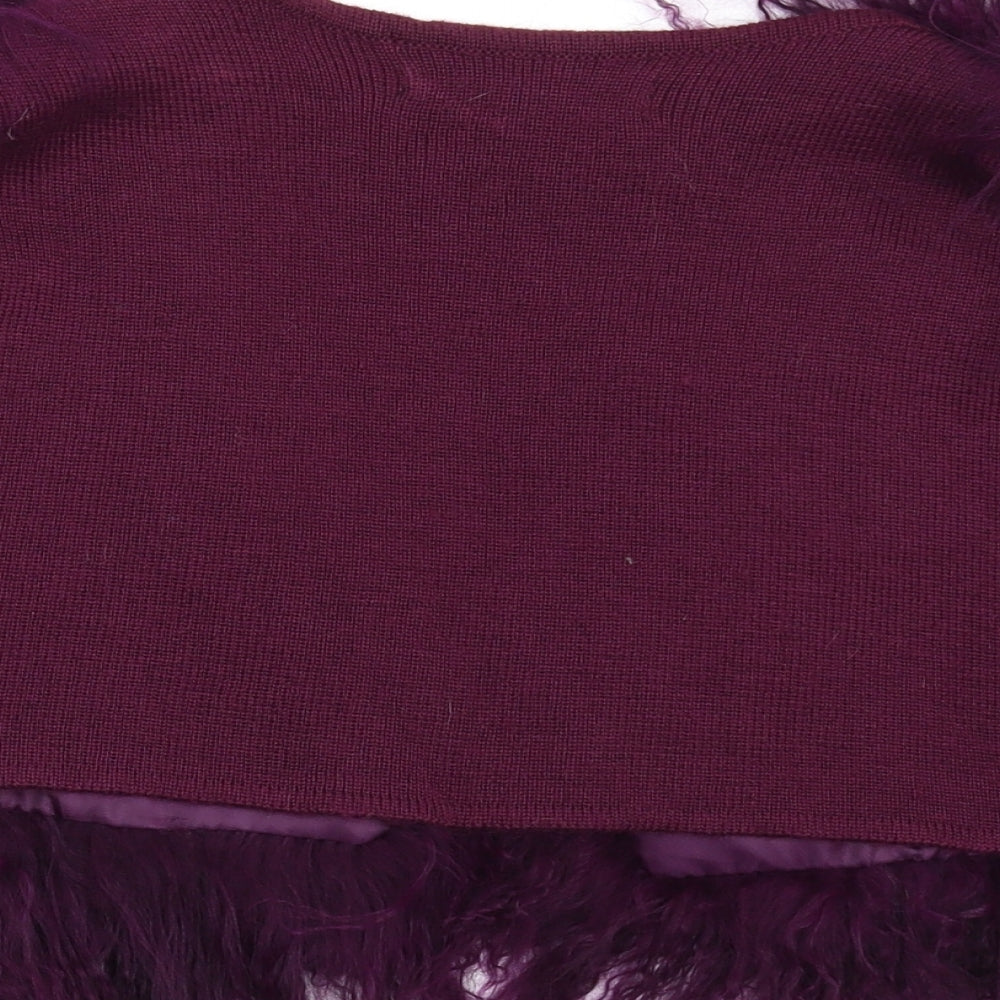 Forever Unique Womens Purple   Shrug Jumper Size M  - Mongolian Sheep Fleece