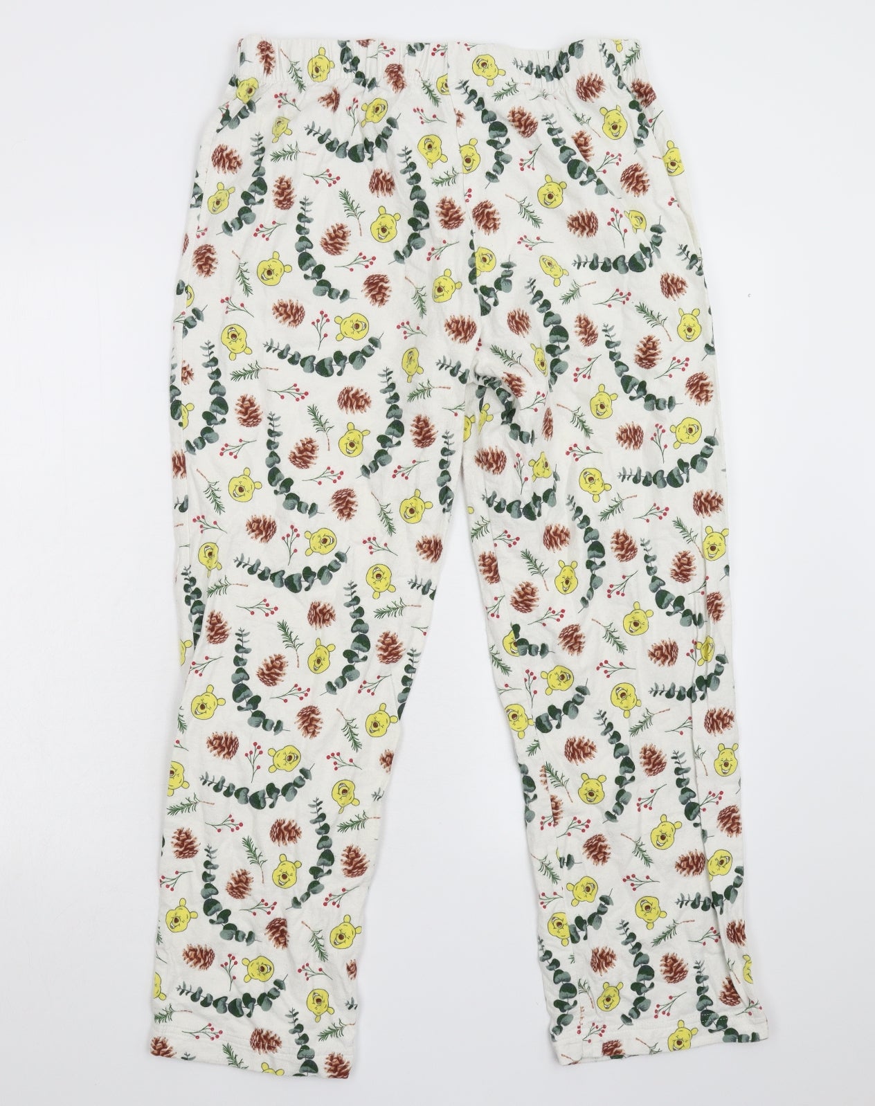 TU Womens White Floral Flannel  Pyjama Pants Size 14  - Disney