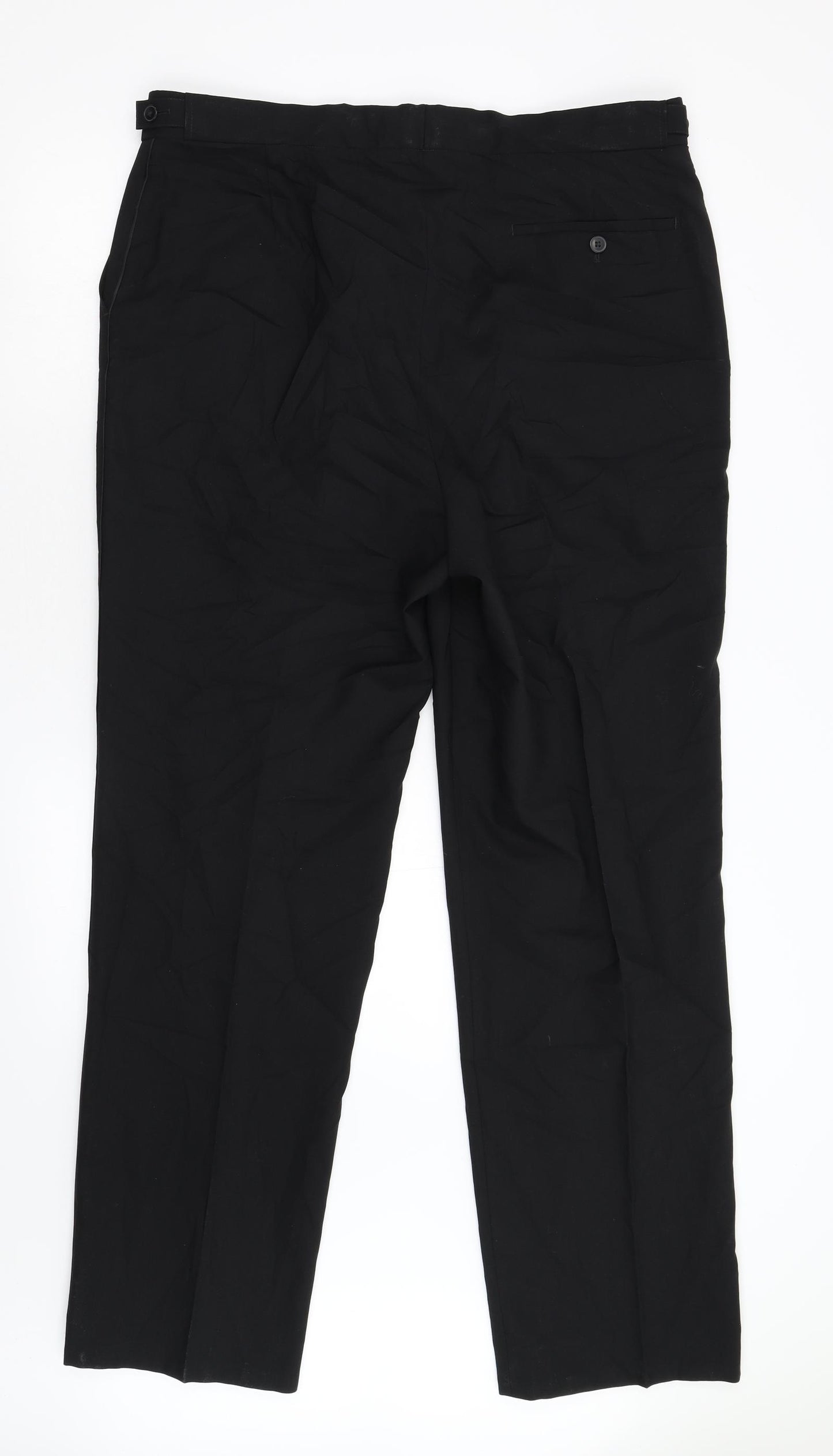 Moss Bros Mens Black   Trousers  Size 38 L32 in