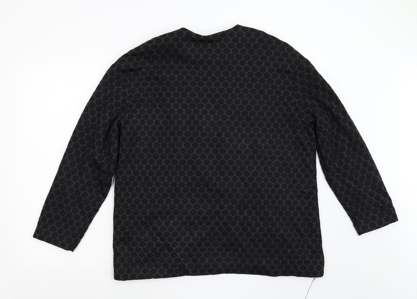 H&M Womens Black Polka Dot  Jacket Blazer Size 12