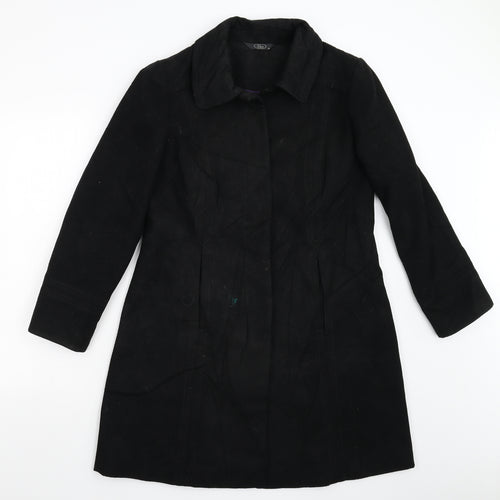 BM Womens Black   Overcoat Coat Size 12