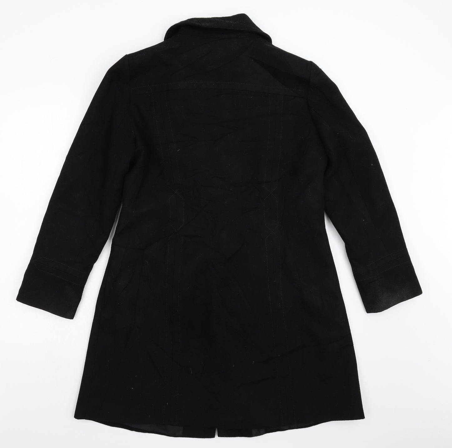 BM Womens Black   Overcoat Coat Size 12