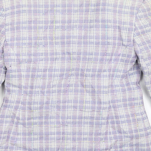 BHS Womens Purple Check  Jacket Blazer Size 10