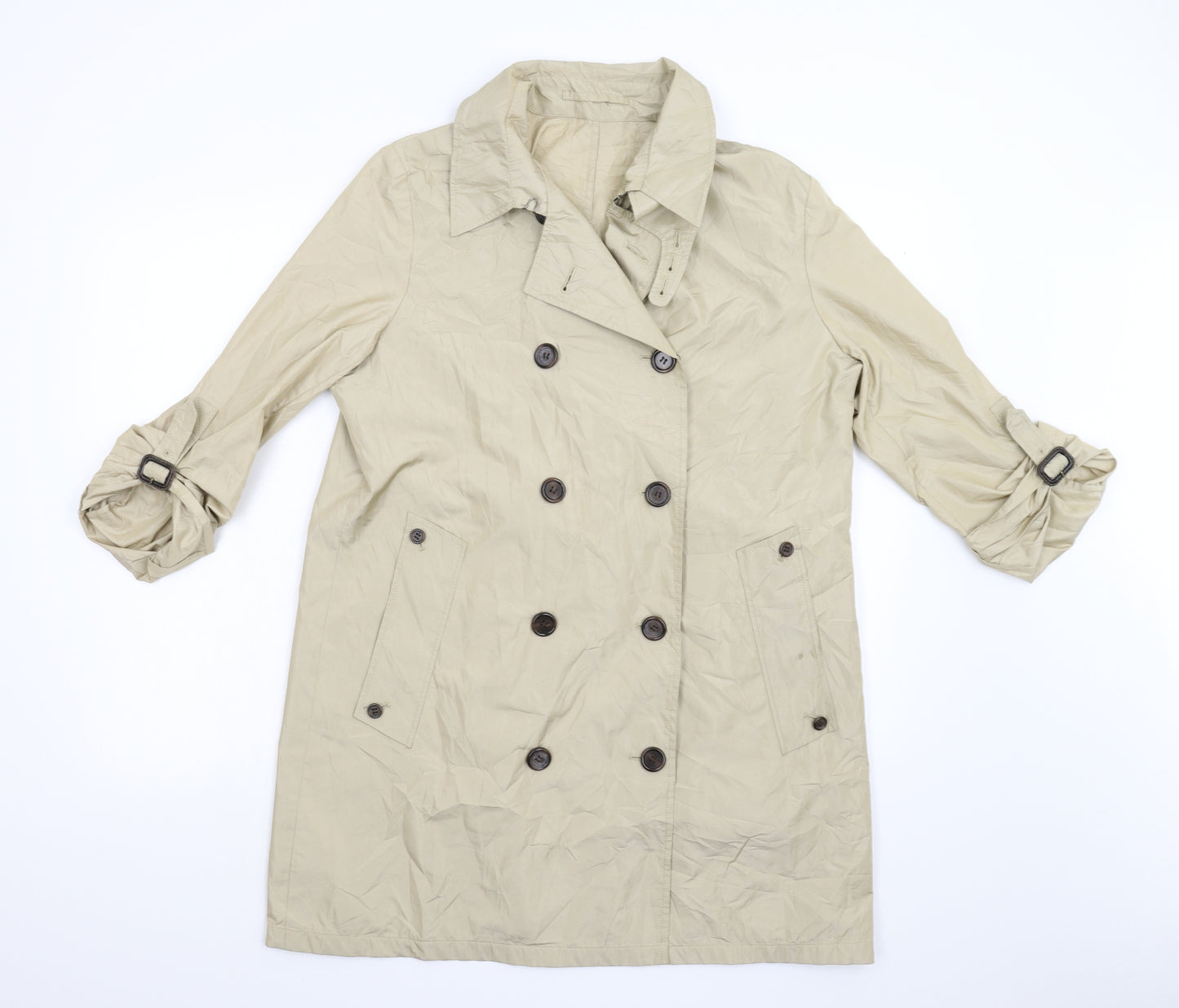 Aquascutum Womens Beige   Trench Coat Coat Size L