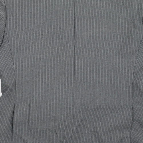 James Barry Mens Grey Striped  Jacket Suit Jacket Size 40