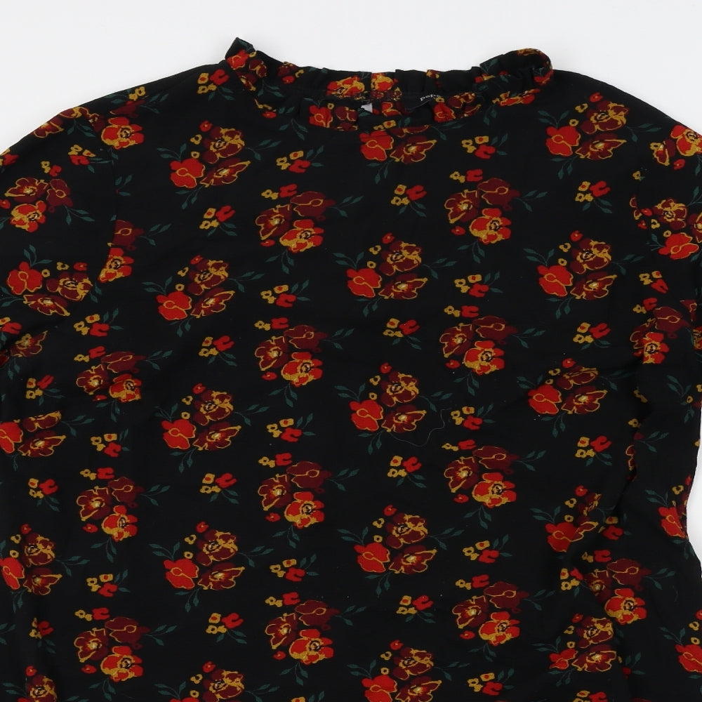 Papaya Womens Black Floral  A-Line  Size 16
