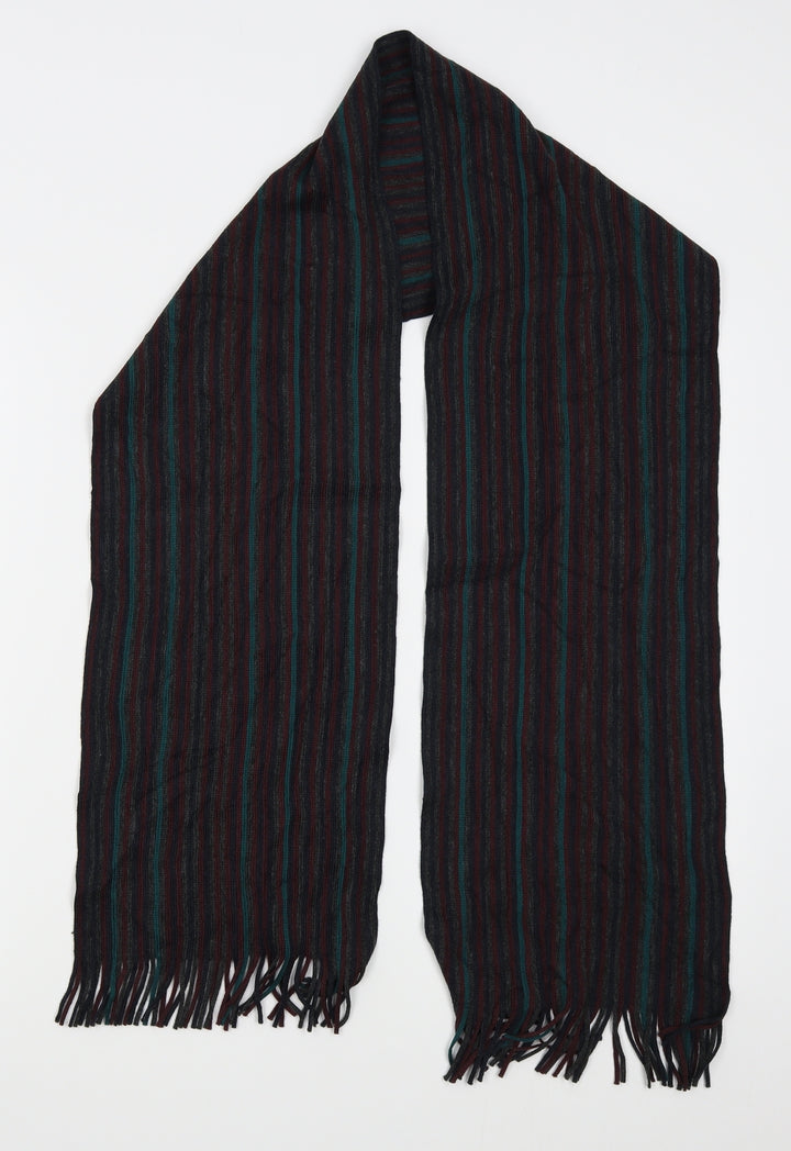 M&S Unisex Grey Striped   Scarf