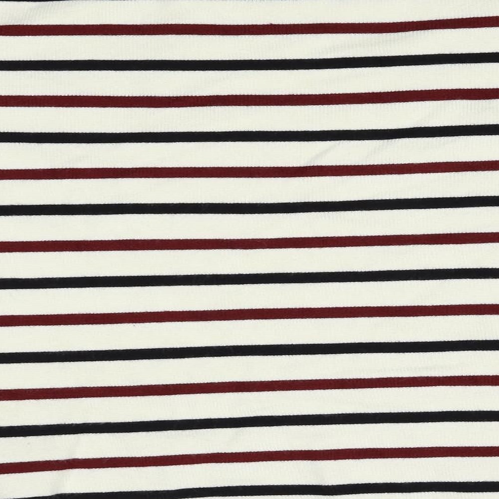 Zara Womens Ivory Striped  Pullover Jumper Size M