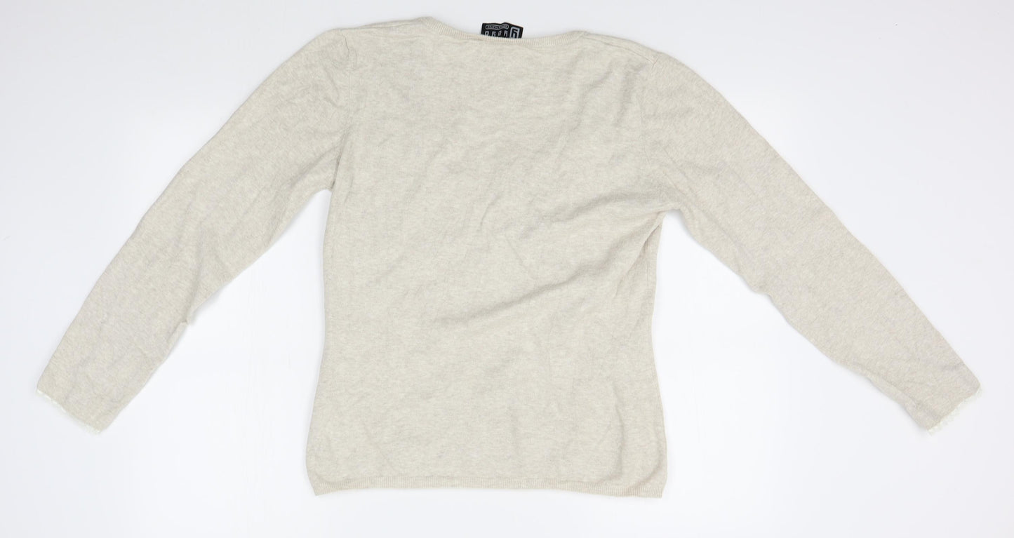 YAYA Womens Beige   Pullover Jumper Size XL