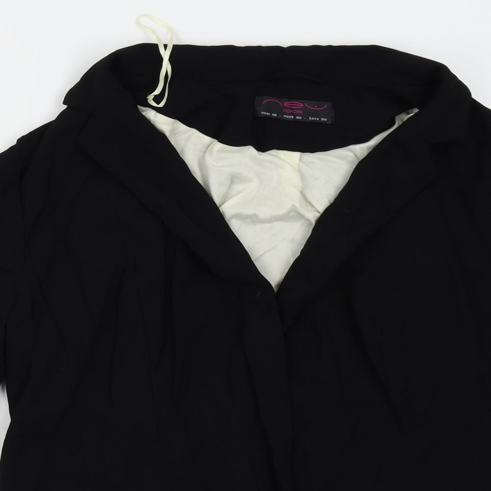 New Look Womens Black   Jacket Blazer Size 14