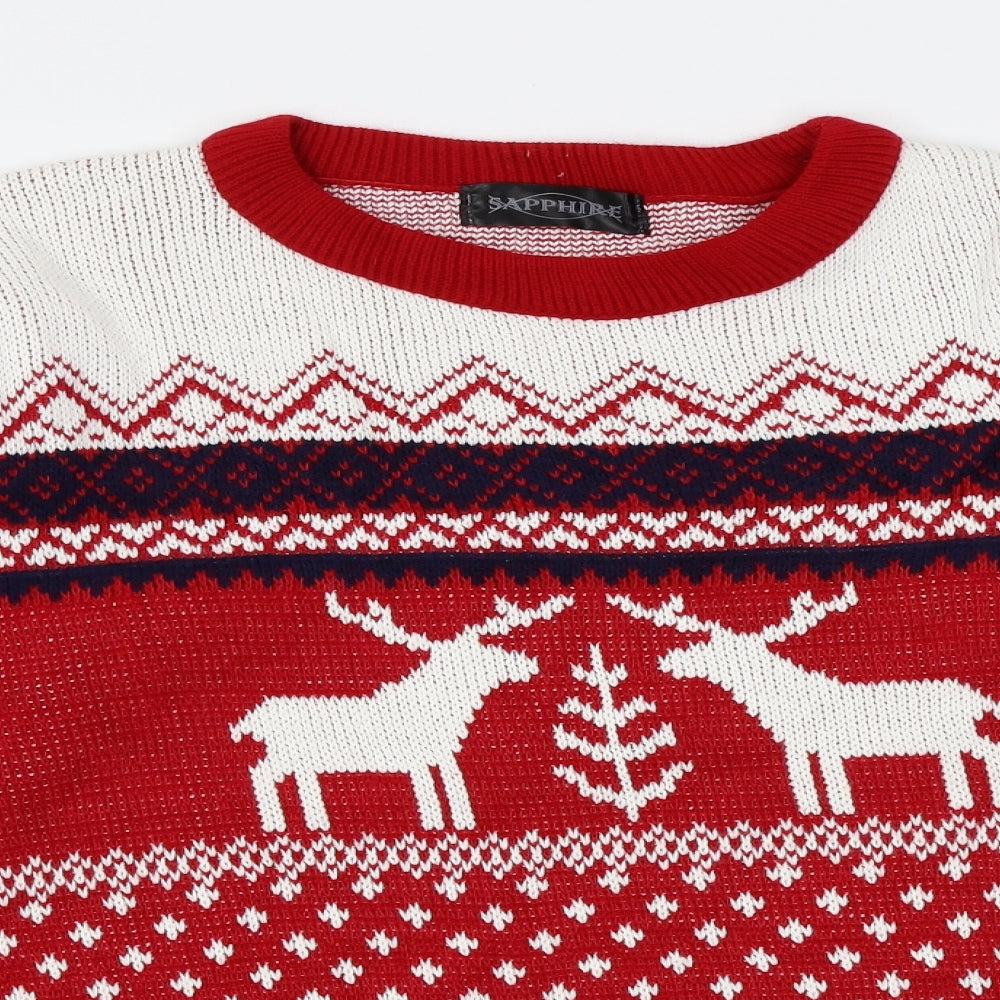 Sapphire Womens Red   Pullover Jumper Size M  - christmas