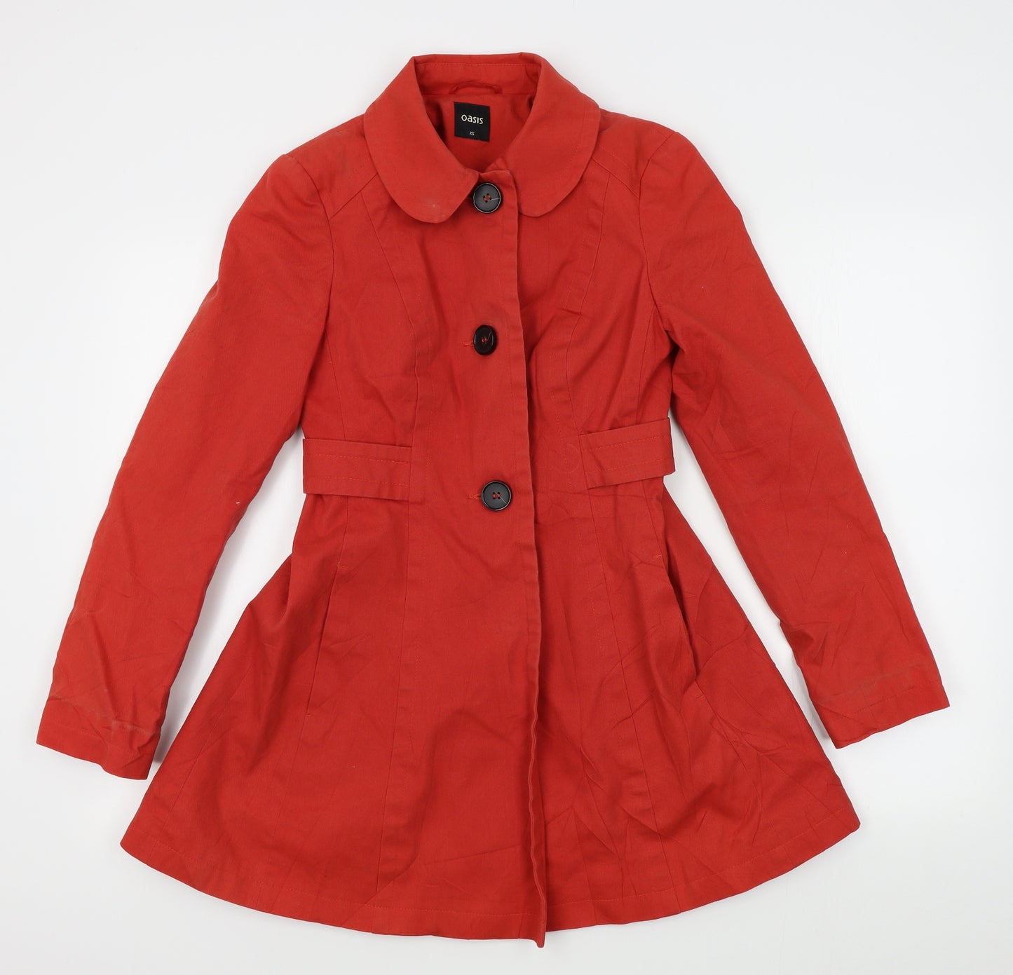 Oasis Womens Red   Overcoat Coat Size XS