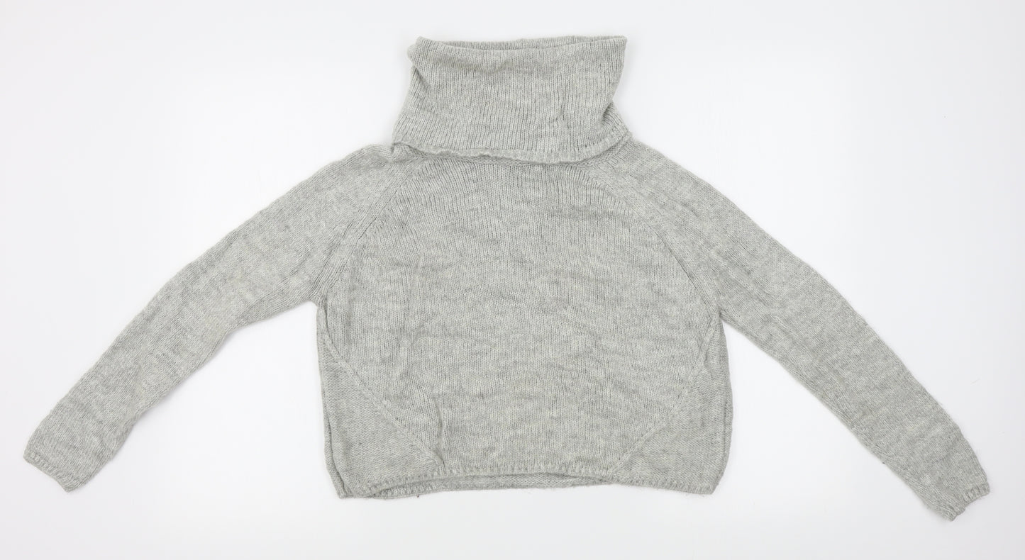 New Look Womens Grey   Pullover Jumper Size 12  - cropped