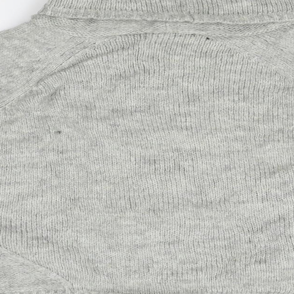 New Look Womens Grey   Pullover Jumper Size 12  - cropped