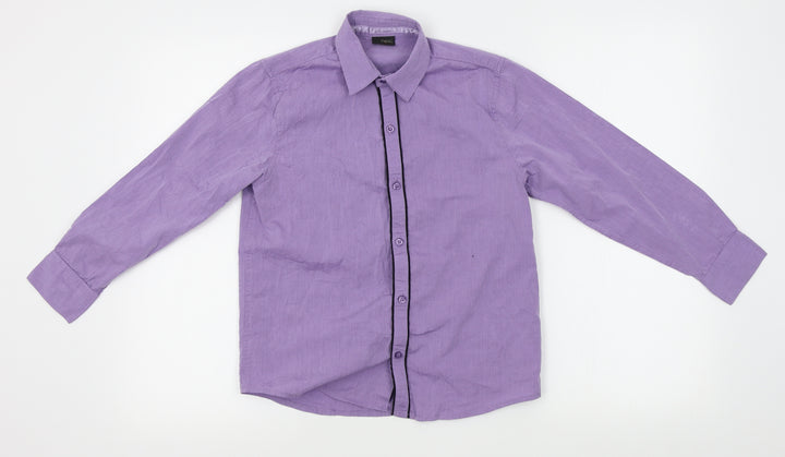 NEXT Mens Purple Button-Up One Size