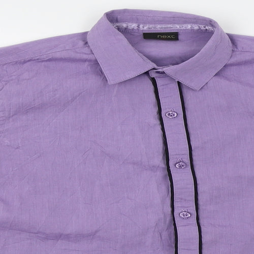 NEXT Mens Purple    Button-Up One Size