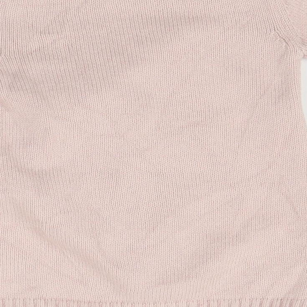 M&S Girls Pink   Pullover Jumper Size 6-9 Months