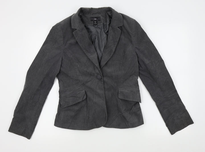 H&M Womens Grey Jacket Blazer Size 12
