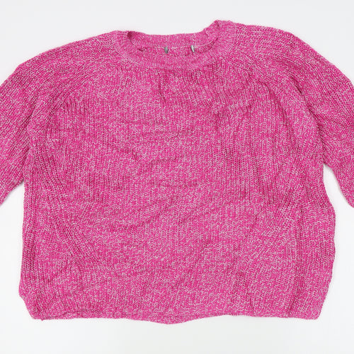 Nutmeg Womens Pink   Pullover Jumper Size 14
