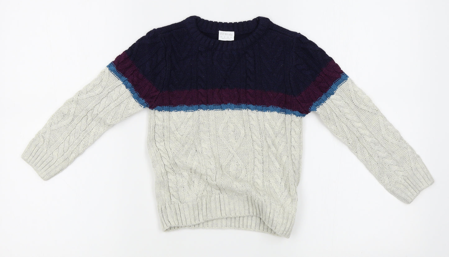 F&F Boys Grey   Pullover Jumper Size 3-4 Years