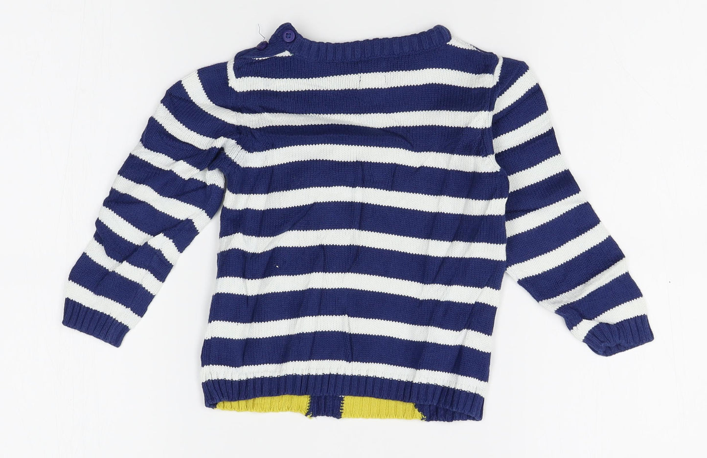 John Lewis Baby White Striped  Pullover Jumper Size 18-24 Months  - giraffe