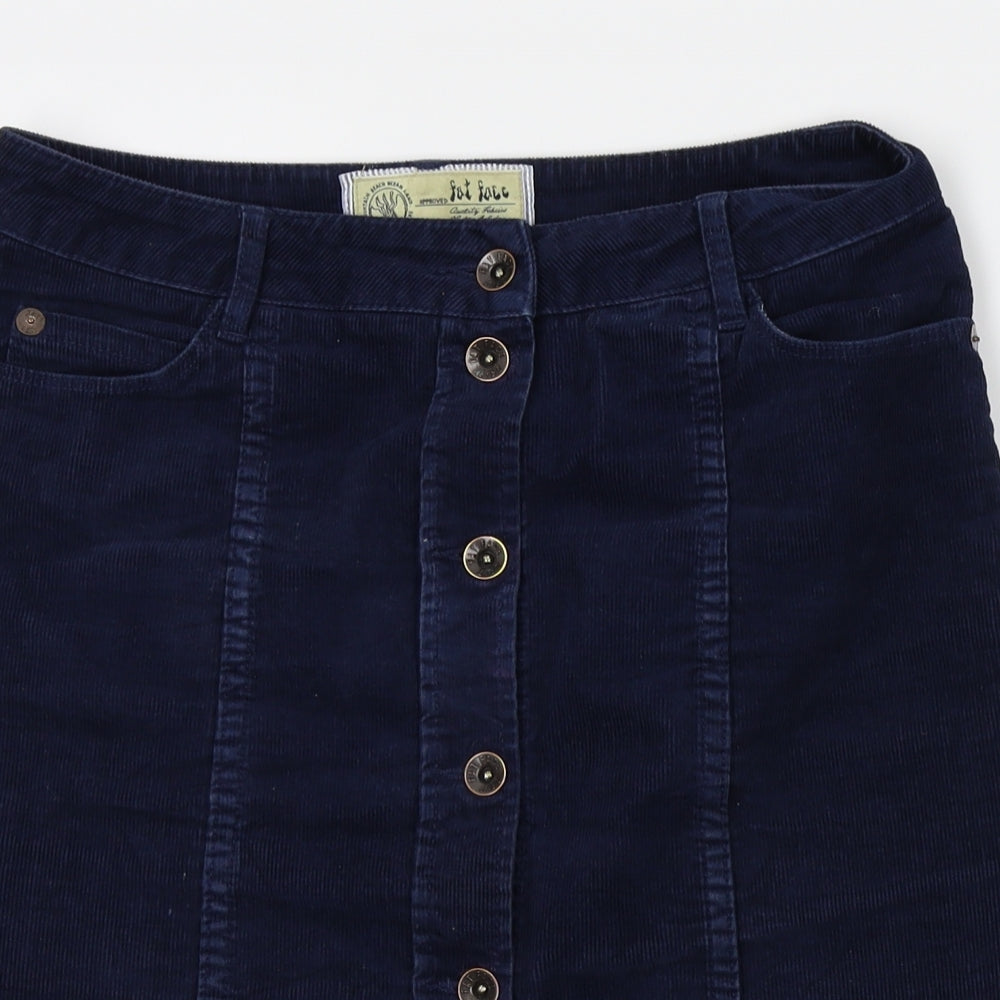 Fat Face Womens Blue   Straight & Pencil Skirt Size 6