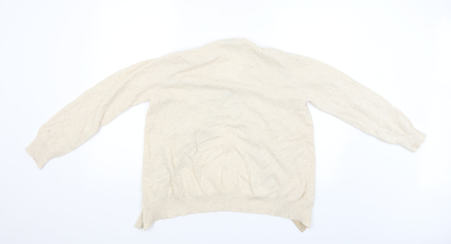 United Colors of Benetton Womens Beige   Cardigan Jumper Size M