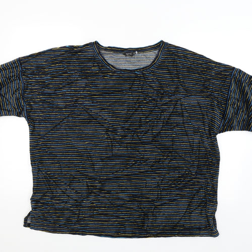 Spirit Womens Black Striped  Pullover Jumper Size 22