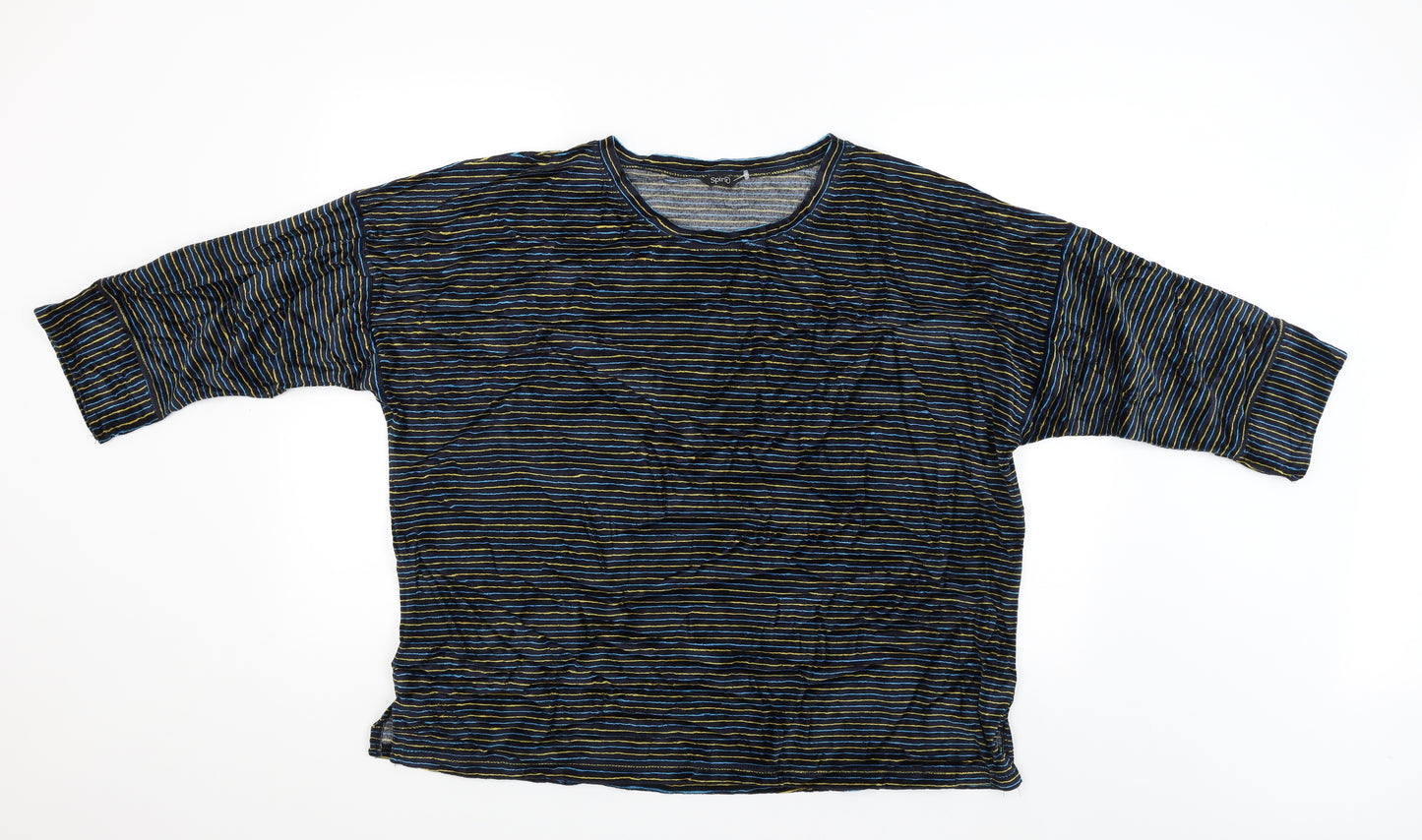 Spirit Womens Black Striped  Pullover Jumper Size 22
