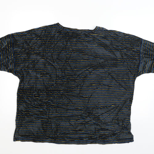 Spirit Womens Black Striped  Pullover Jumper Size 22