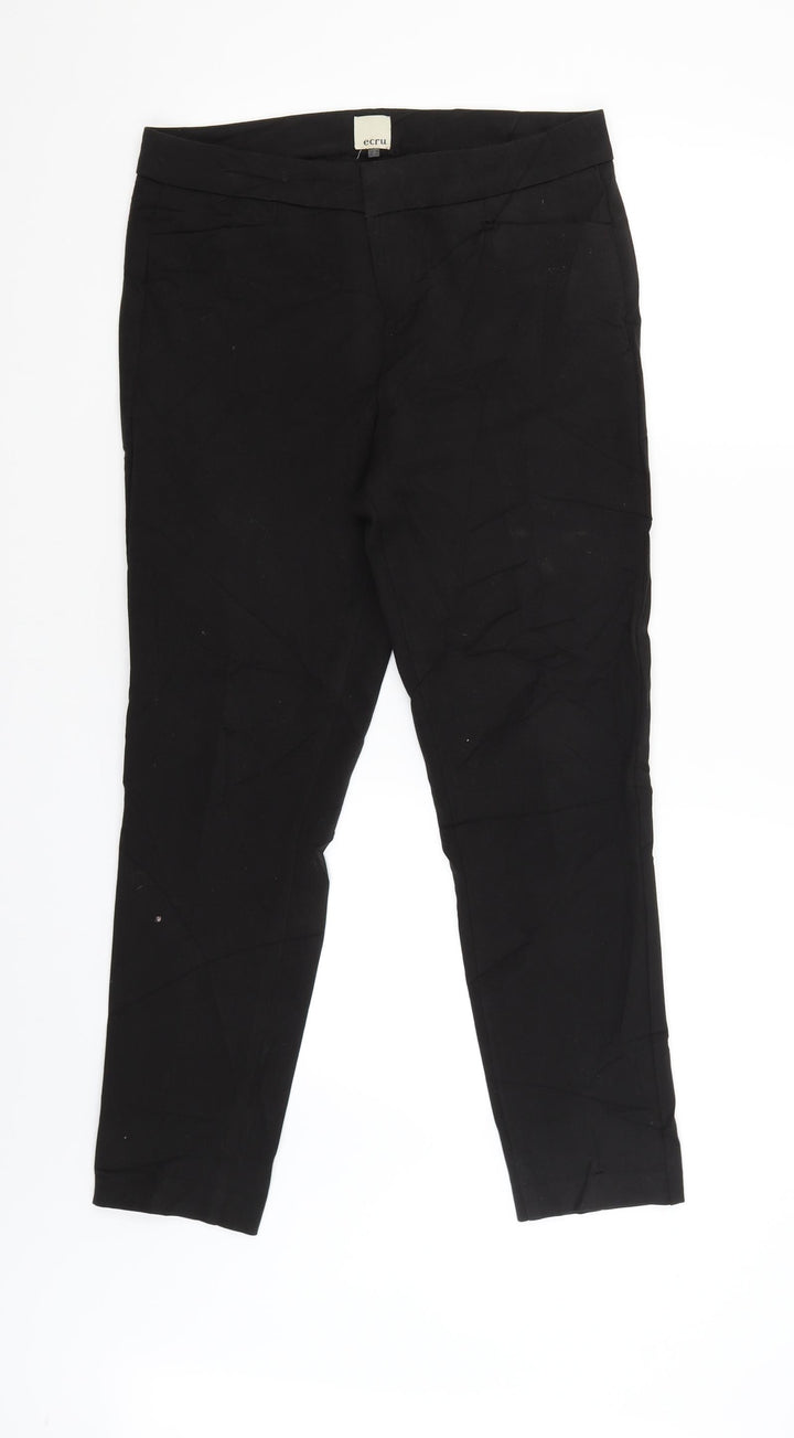 ecru Womens Black   Trousers  Size 10 L26 in