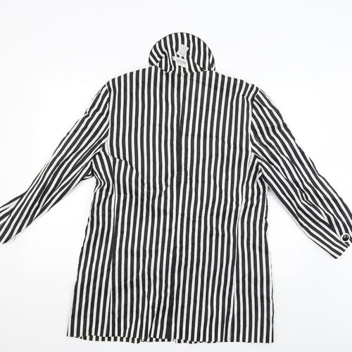 Leslie Fay Womens Black Striped  Basic Button-Up Size 44  - Size 46